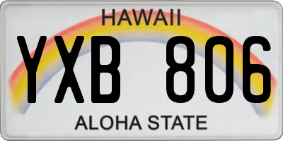 HI license plate YXB806