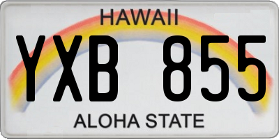 HI license plate YXB855