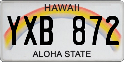 HI license plate YXB872