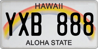 HI license plate YXB888