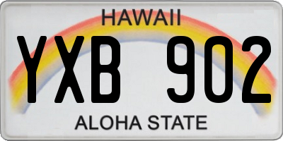 HI license plate YXB902
