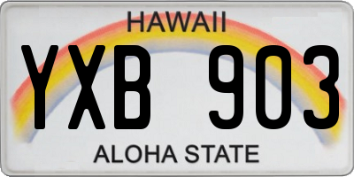 HI license plate YXB903