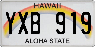 HI license plate YXB919