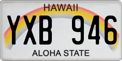 HI license plate YXB946