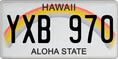 HI license plate YXB970