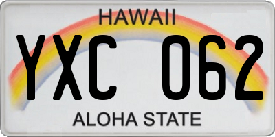 HI license plate YXC062
