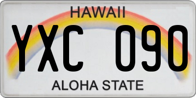 HI license plate YXC090