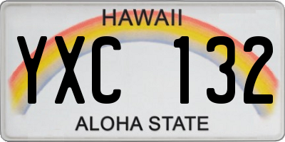 HI license plate YXC132