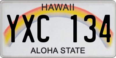 HI license plate YXC134