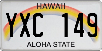 HI license plate YXC149