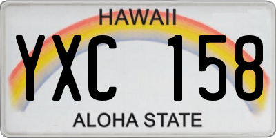 HI license plate YXC158