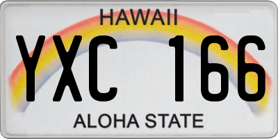 HI license plate YXC166