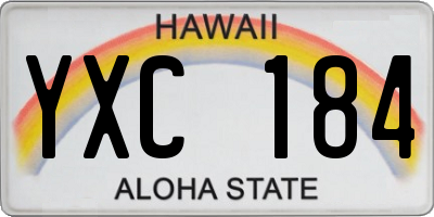 HI license plate YXC184
