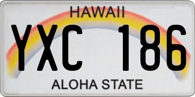 HI license plate YXC186