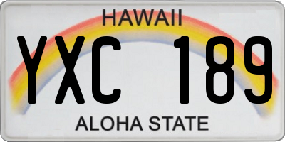 HI license plate YXC189