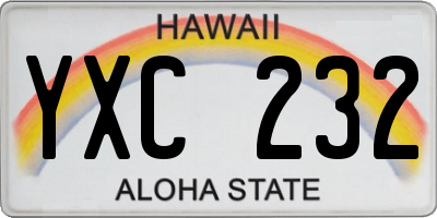HI license plate YXC232