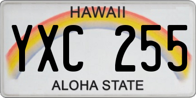 HI license plate YXC255