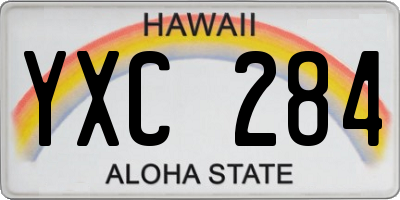 HI license plate YXC284