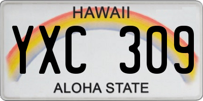 HI license plate YXC309