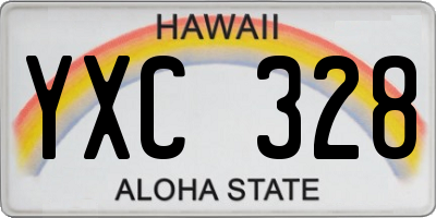 HI license plate YXC328