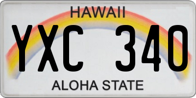 HI license plate YXC340