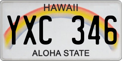 HI license plate YXC346