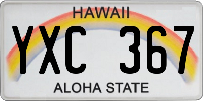 HI license plate YXC367