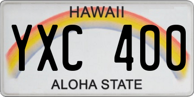 HI license plate YXC400