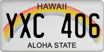 HI license plate YXC406