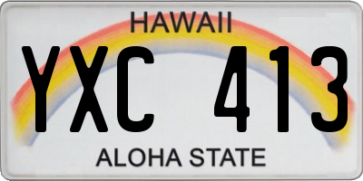 HI license plate YXC413
