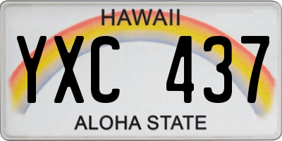 HI license plate YXC437