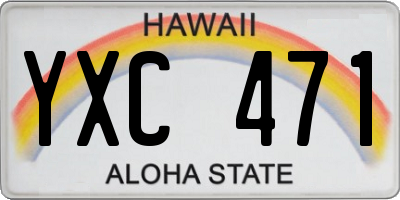 HI license plate YXC471