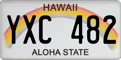 HI license plate YXC482