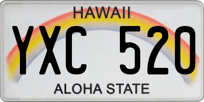 HI license plate YXC520
