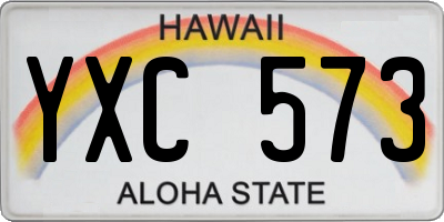 HI license plate YXC573