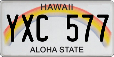 HI license plate YXC577