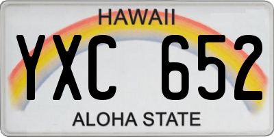 HI license plate YXC652