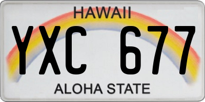 HI license plate YXC677