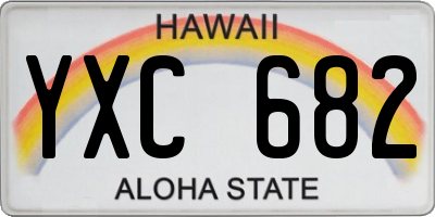 HI license plate YXC682