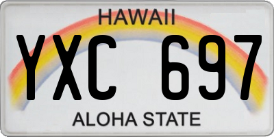 HI license plate YXC697