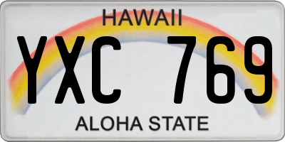 HI license plate YXC769