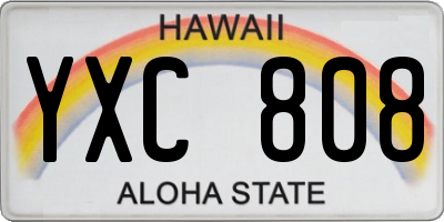 HI license plate YXC808
