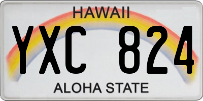 HI license plate YXC824