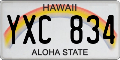 HI license plate YXC834