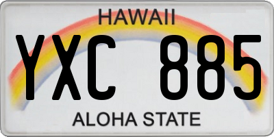 HI license plate YXC885