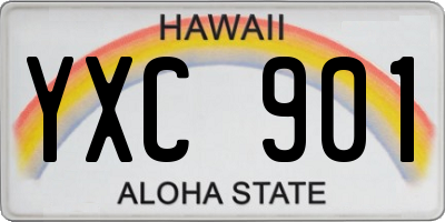 HI license plate YXC901