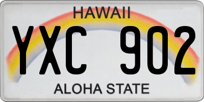 HI license plate YXC902