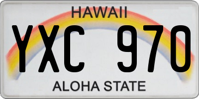 HI license plate YXC970