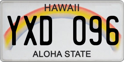 HI license plate YXD096