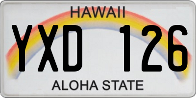 HI license plate YXD126